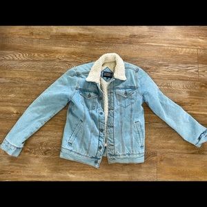 PacSun Sheep Fur Jean Jacket